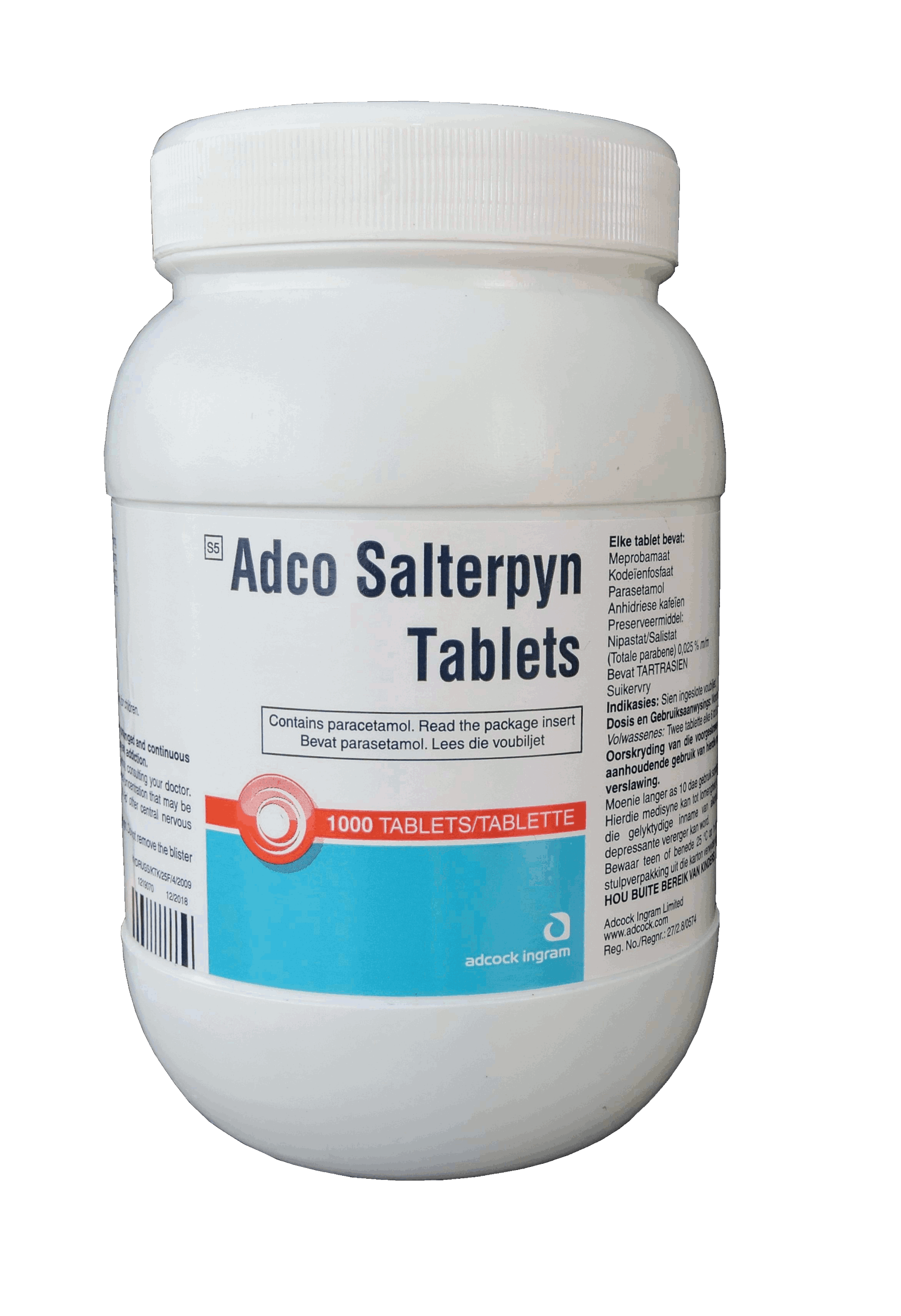 Salterpyn (Paracetamol 320mg / Caffine 32mg / Codiene 8mg / Meprobamate 150mg) - 100tabs